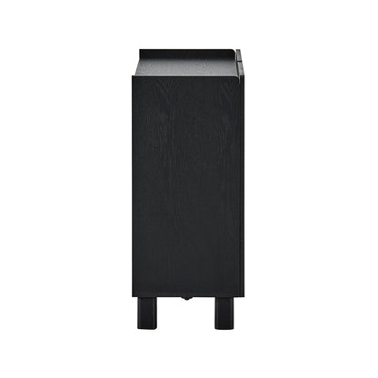Avalon 2 Door Sideboard - Black Wood Effect - DUSK