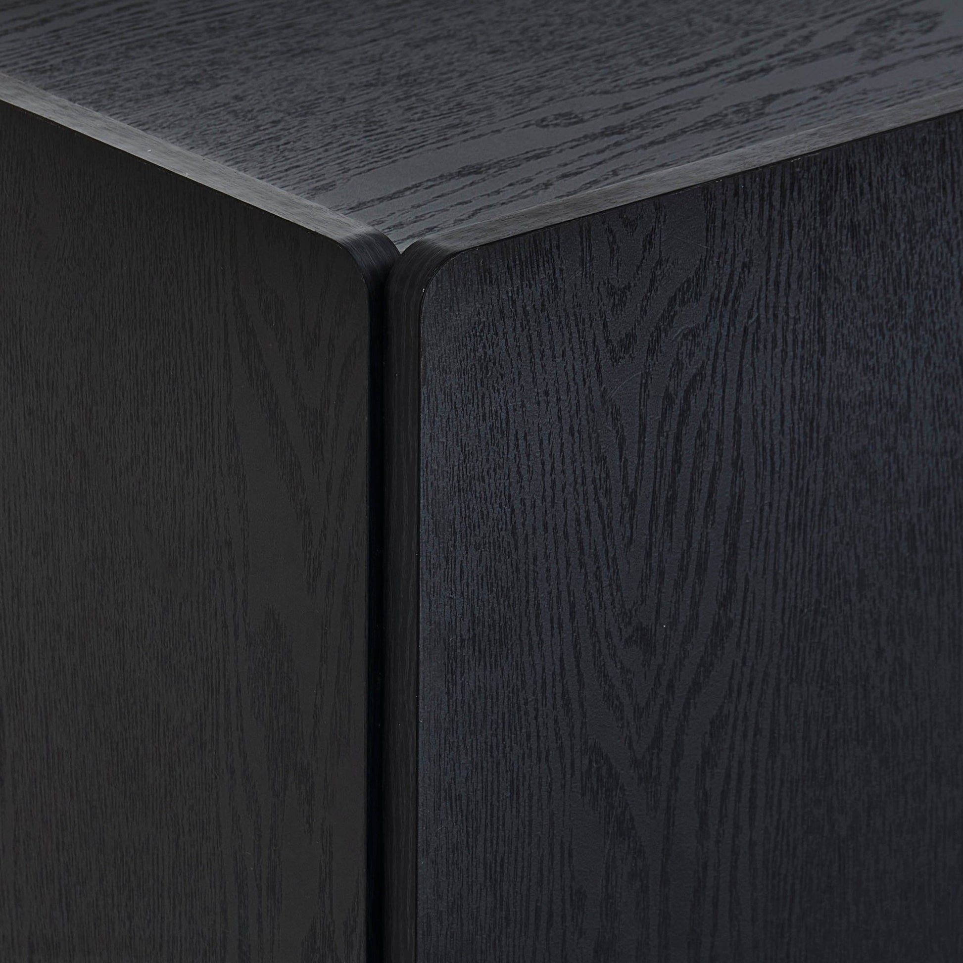 Avalon 2 Door Sideboard - Black Wood Effect - DUSK