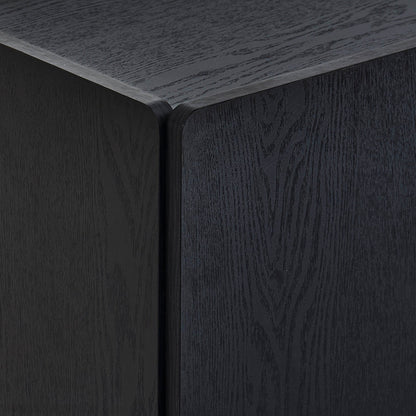 Avalon 2 Door Sideboard - Black Wood Effect - DUSK