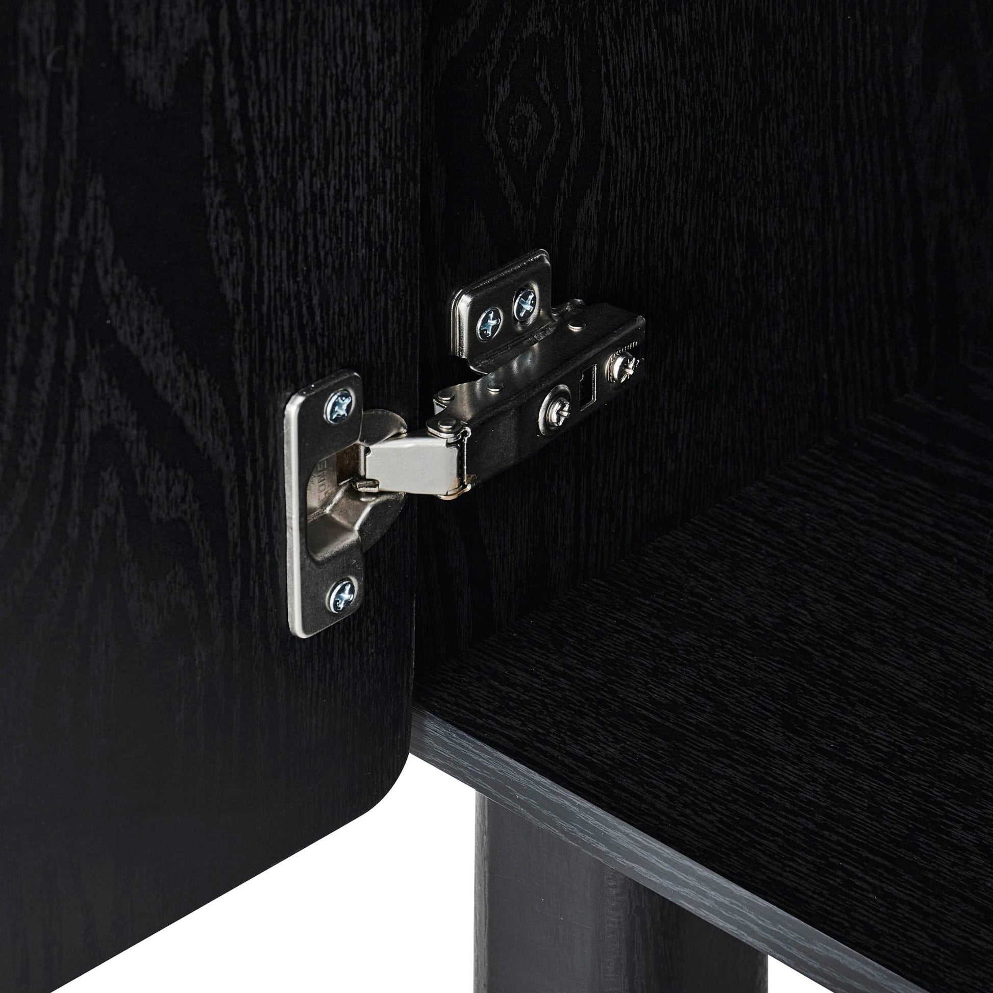 Avalon 2 Door Sideboard - Black Wood Effect - DUSK