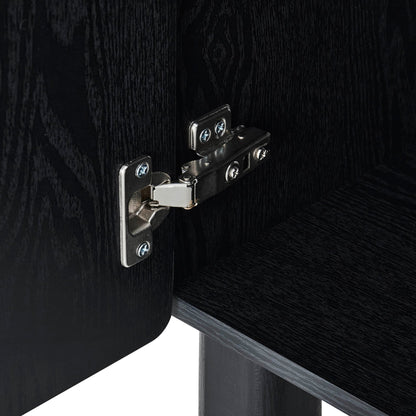 Avalon 2 Door Sideboard - Black Wood Effect - DUSK