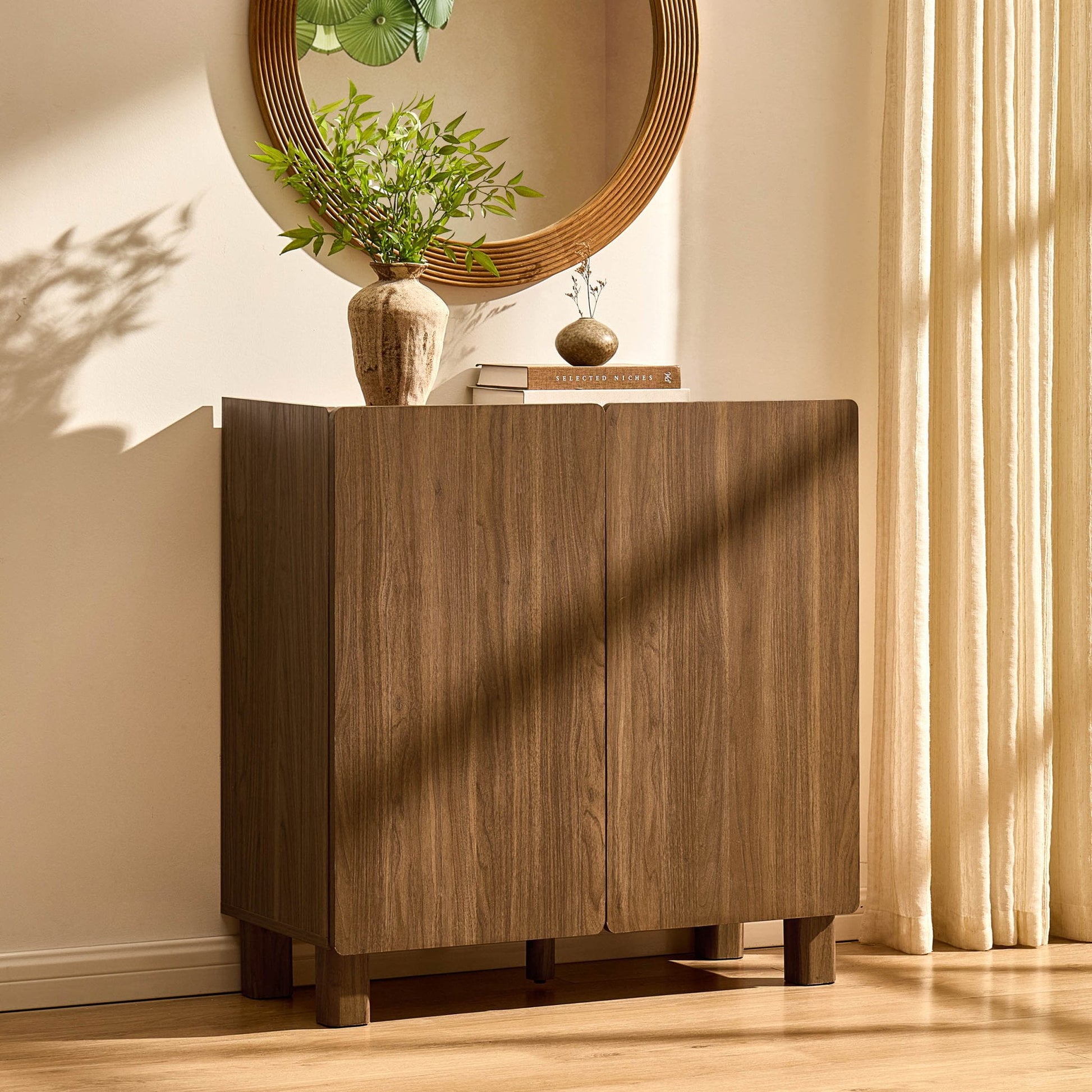 Avalon 2 Door Sideboard - Medium Wood - DUSK