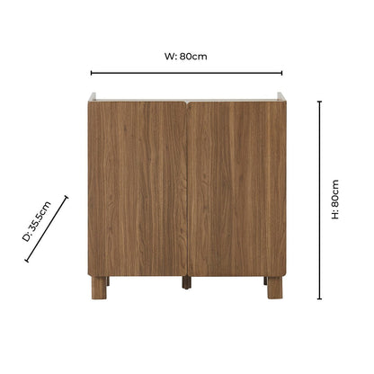 Avalon 2 Door Sideboard - Medium Wood - DUSK