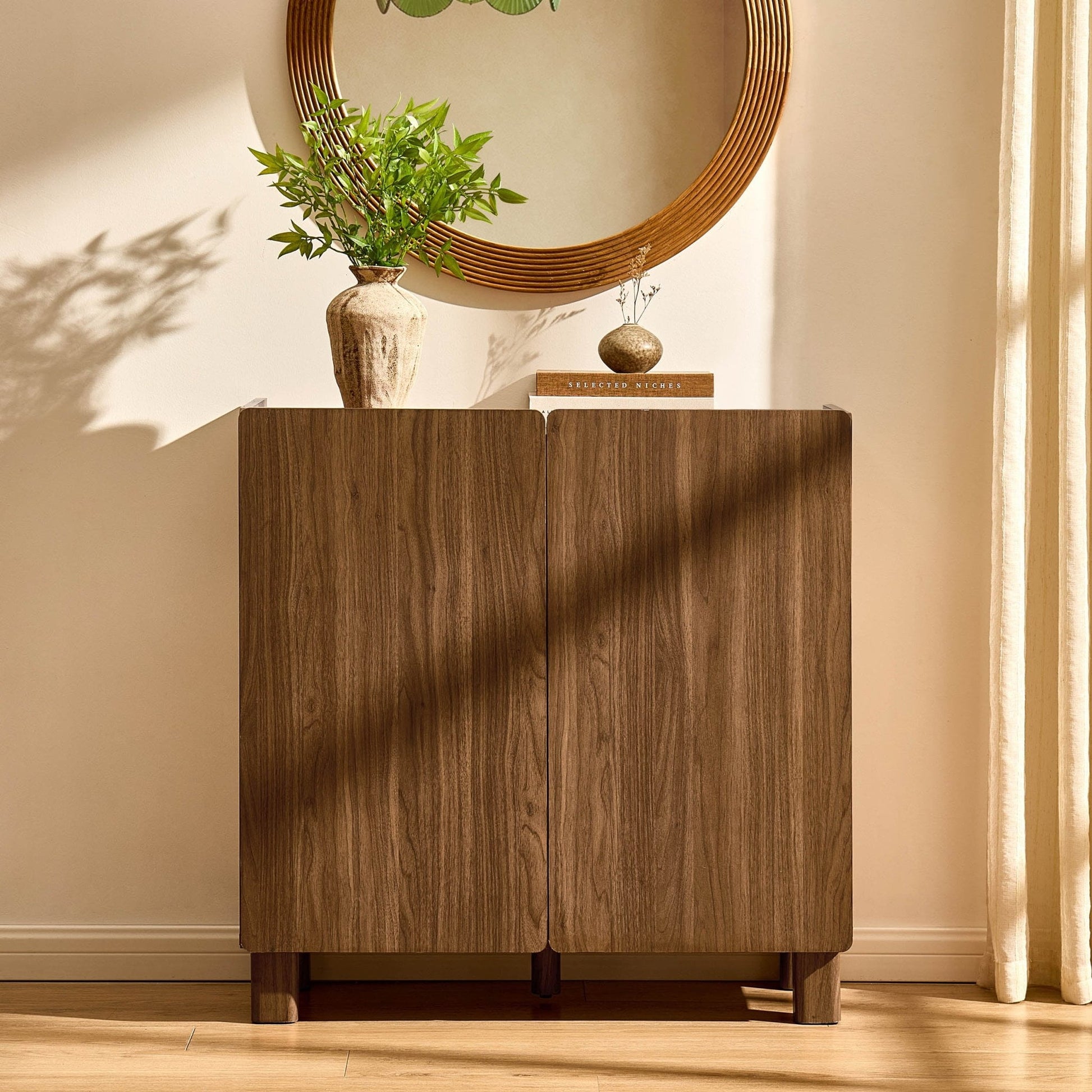 Avalon 2 Door Sideboard - Medium Wood - DUSK
