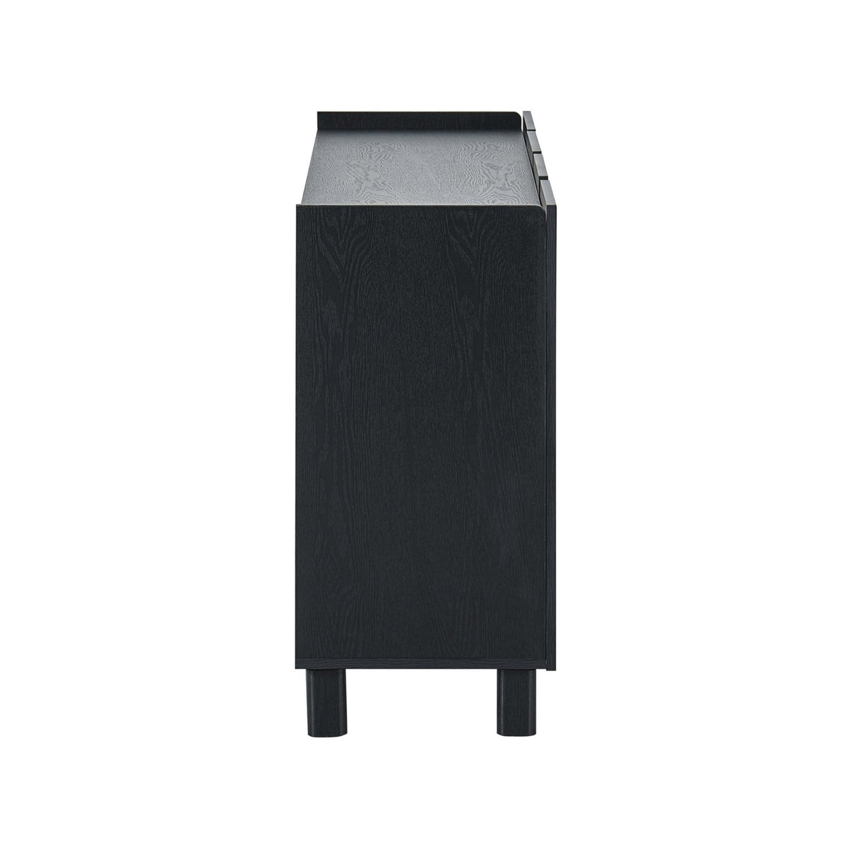 Avalon 4 Door Sideboard - Black Wood Effect - DUSK
