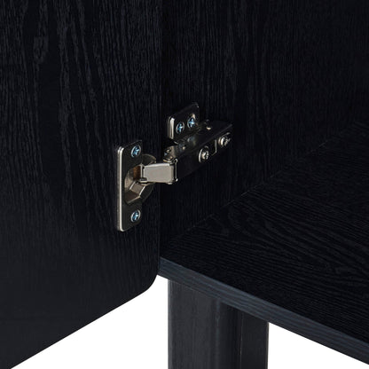 Avalon 4 Door Sideboard - Black Wood Effect - DUSK