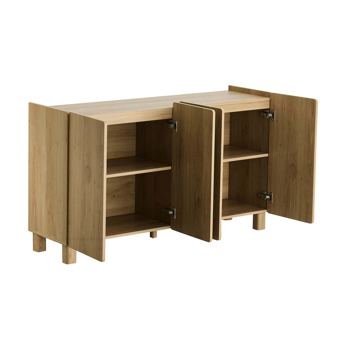 Avalon 4 Door Sideboard - Light Oak Effect - DUSK