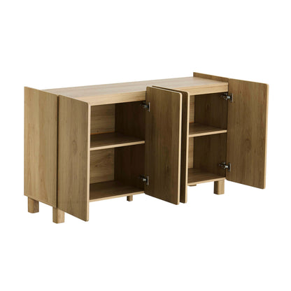 Avalon 4 Door Sideboard - Light Oak Effect - DUSK