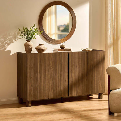 Avalon 4 Door Sideboard - Medium Wood - DUSK