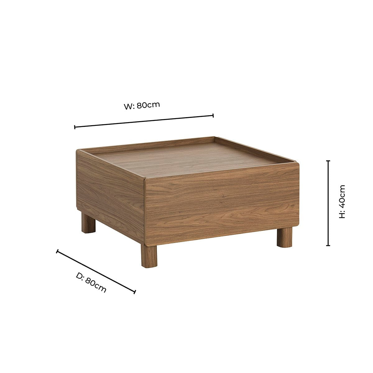 Avalon Extendable/Storage Coffee Table - Medium Wood - DUSK