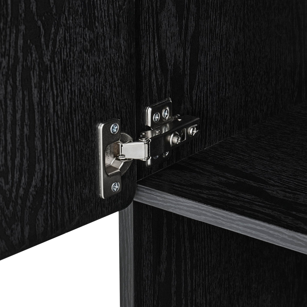 Avalon Shelving Unit - Black Wood Effect - DUSK