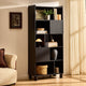 Avalon Shelving Unit - Black Wood Effect - DUSK