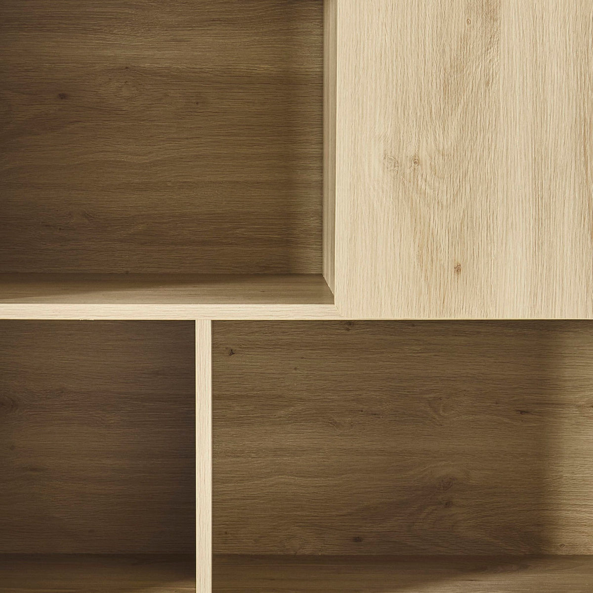 Avalon Shelving Unit - Light Oak Effect - DUSK