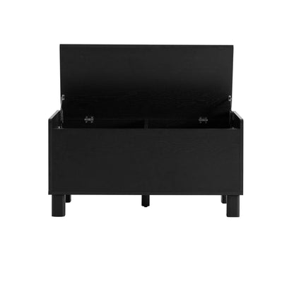 Avalon Storage Bench - Black Wood Effect - DUSK