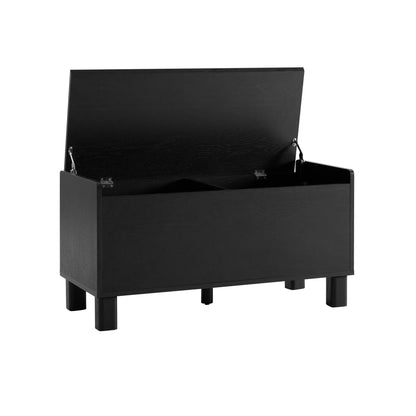 Avalon Storage Bench - Black Wood Effect - DUSK