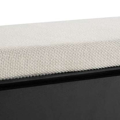 Avalon Storage Bench - Black Wood Effect - DUSK