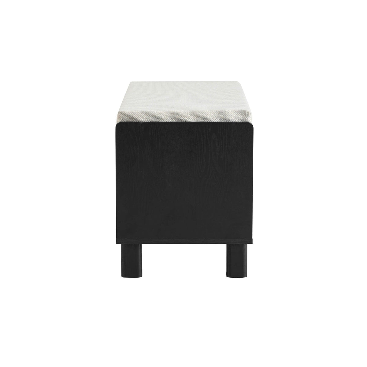 Avalon Storage Bench - Black Wood Effect - DUSK