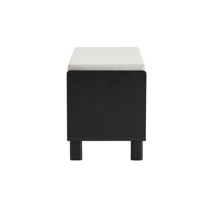 Avalon Storage Bench - Black Wood Effect - DUSK