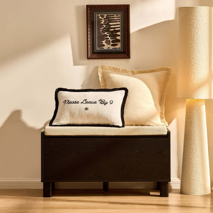 Avalon Storage Bench - Black Wood Effect - DUSK