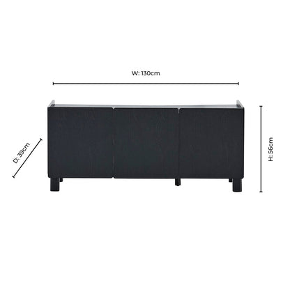 Avalon TV Unit for TVs up to 50" - Black Wood Effect - DUSK