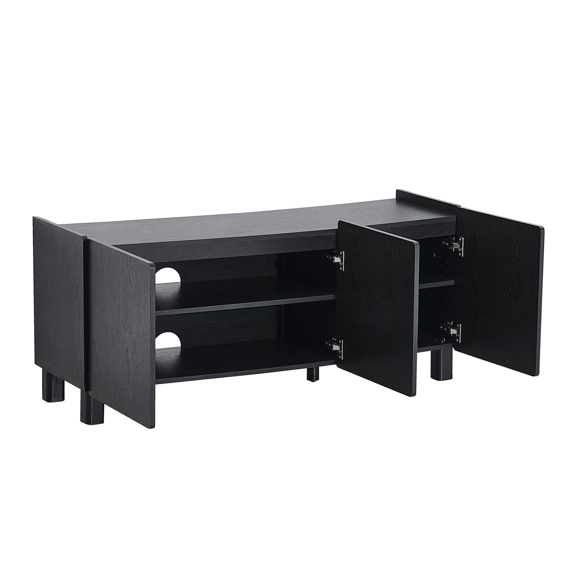 Avalon TV Unit for TVs up to 50" - Black Wood Effect - DUSK