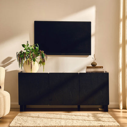Avalon TV Unit for TVs up to 50" - Black Wood Effect - DUSK