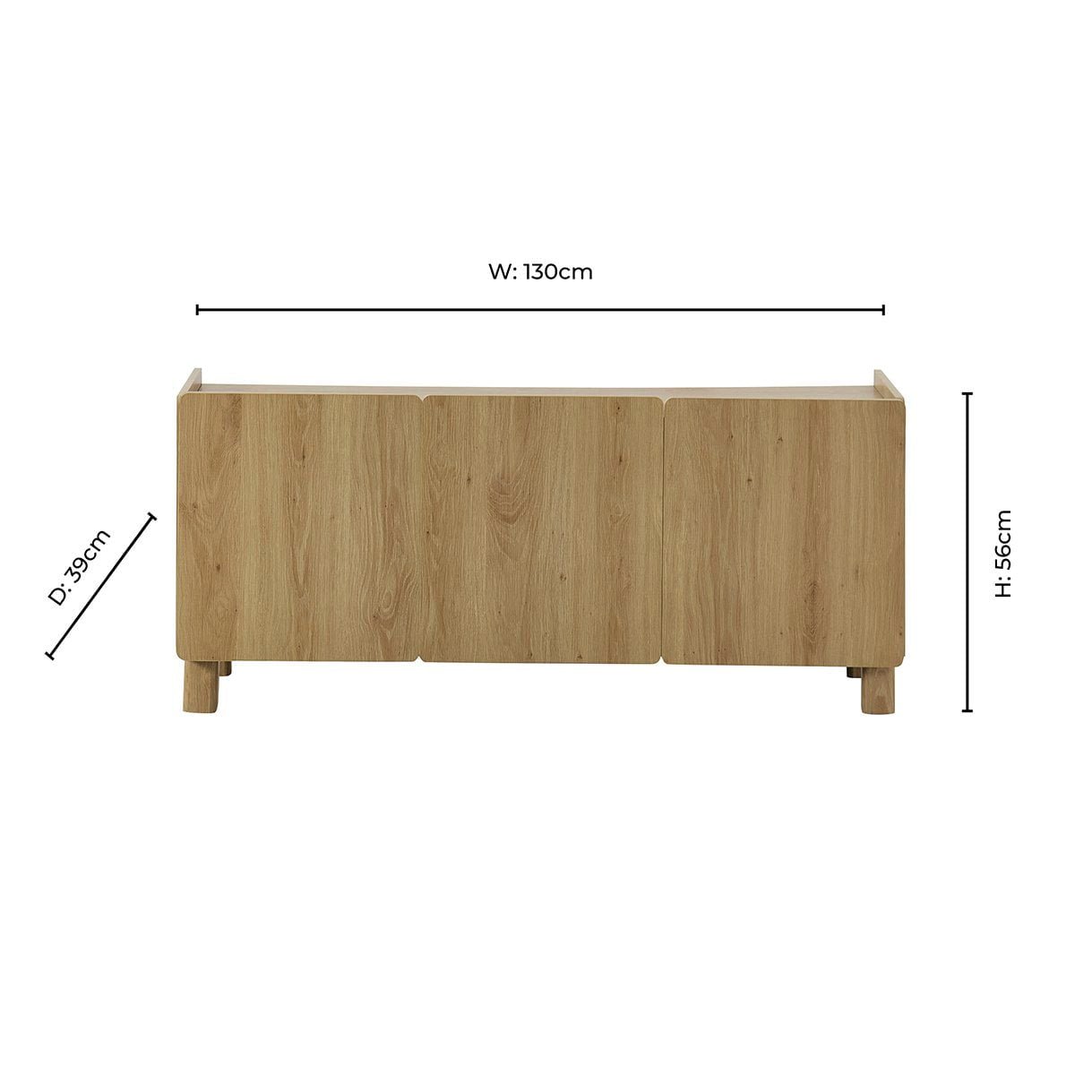 Avalon TV Unit for TVs up to 50" - Light Oak Effect - DUSK