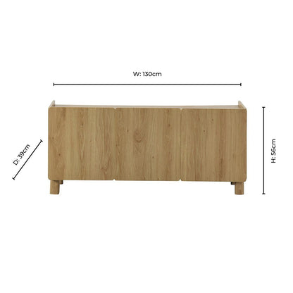 Avalon TV Unit for TVs up to 50" - Light Oak Effect - DUSK