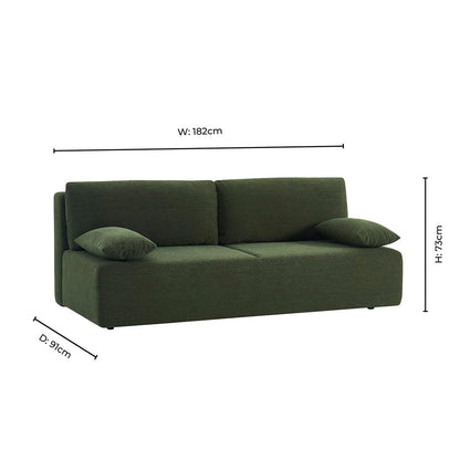 Avani Sofa Bed - Chenille Dark Forest Green - DUSK