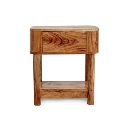 Avery Acacia Wood 1 Drawer Nightstand - Natural - DUSK