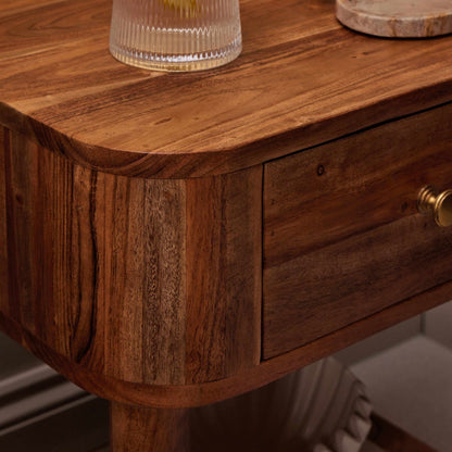 Avery Acacia Wood 1 Drawer Nightstand - Natural - DUSK