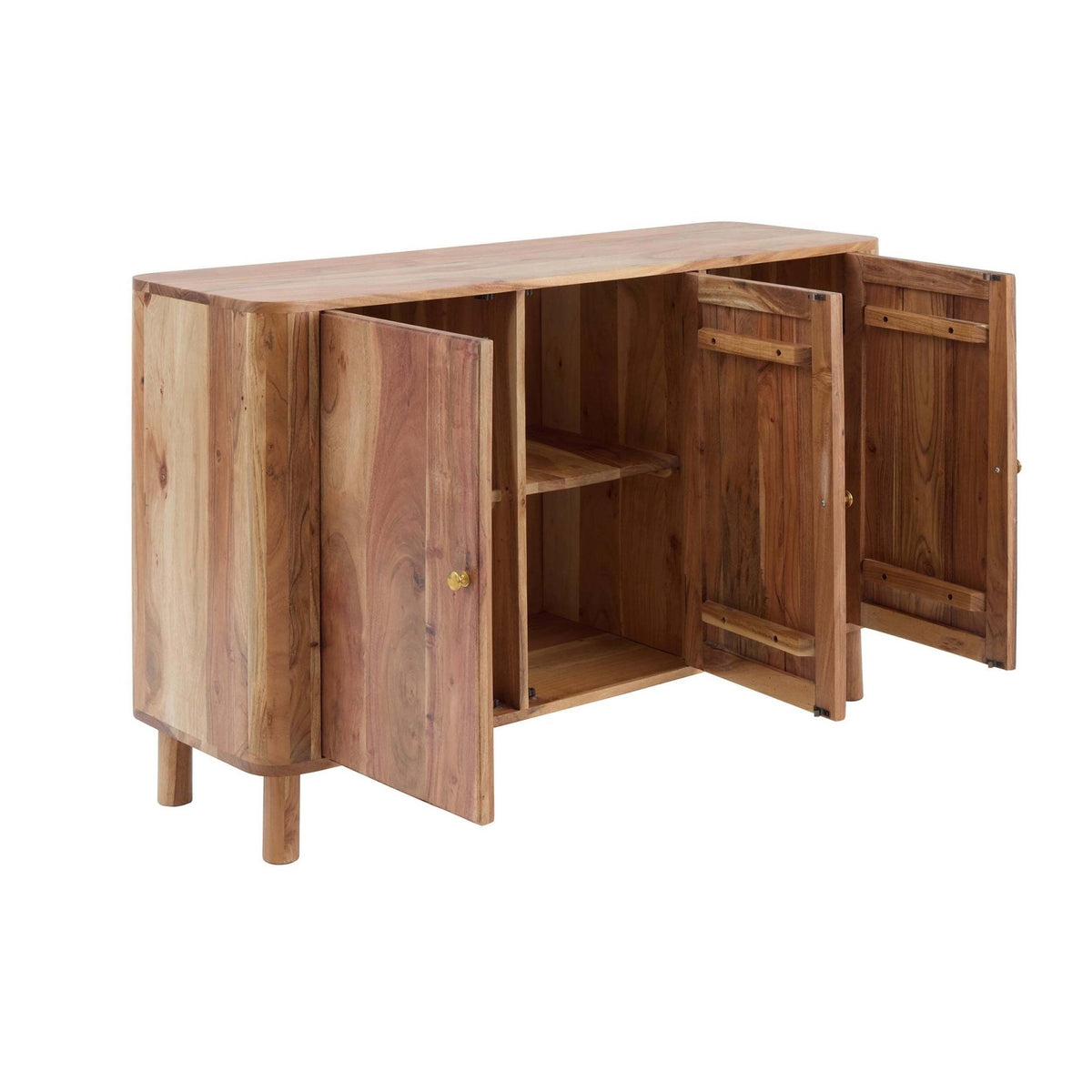 Avery Acacia Wood 3 Door Sideboard - Natural - DUSK