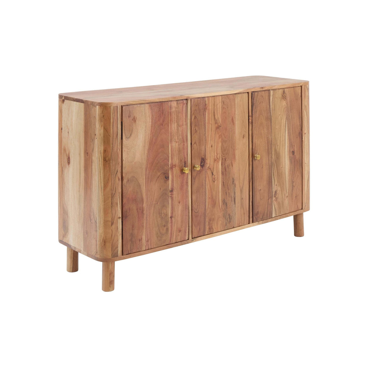 Avery Acacia Wood 3 Door Sideboard - Natural - DUSK