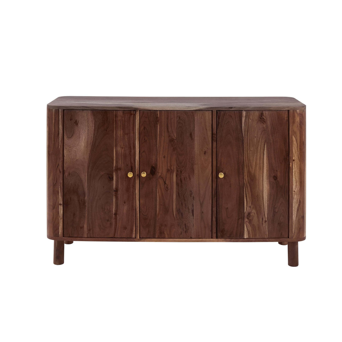 Avery Acacia Wood 3 Door Sideboard - Walnut - DUSK