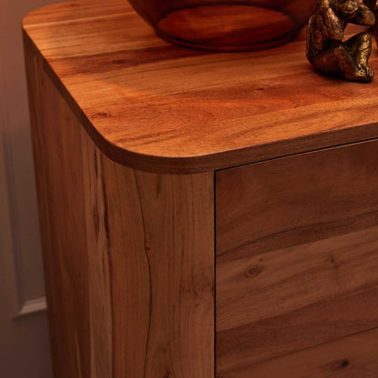 Avery Acacia Wood 6 Drawer Chest - Natural - DUSK