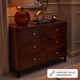Avery Acacia Wood 6 Drawer Chest - Walnut - DUSK