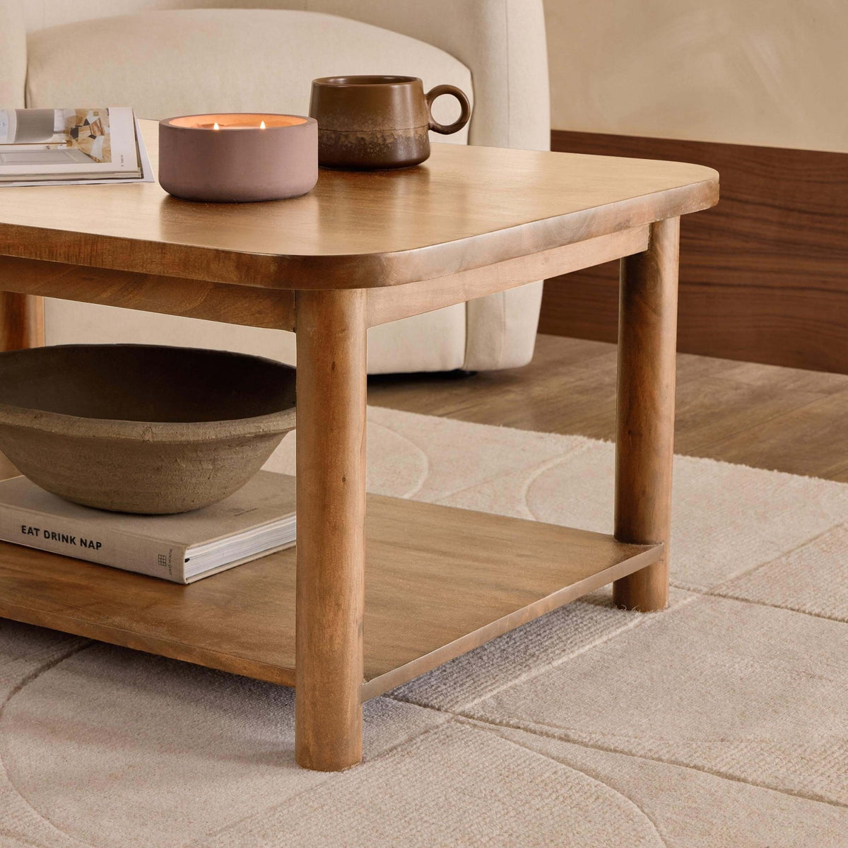 Avery Acacia Wood Coffee Table - Natural - DUSK