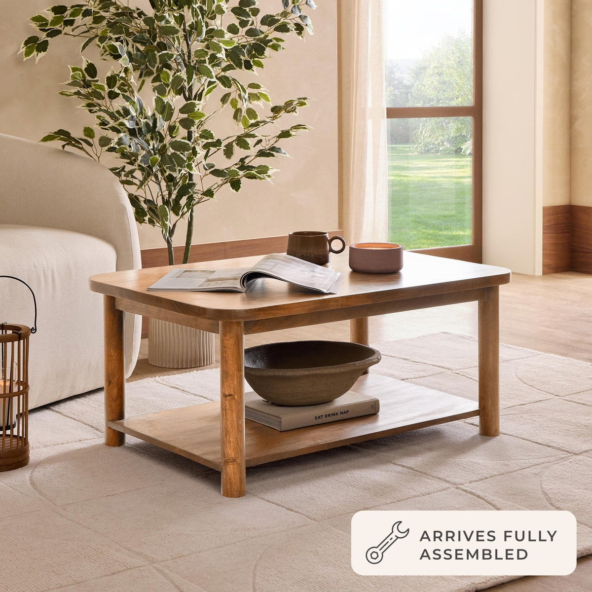 Avery Acacia Wood Coffee Table - Natural - DUSK