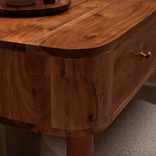 Avery Acacia Wood Dressing Table Console - Natural - DUSK