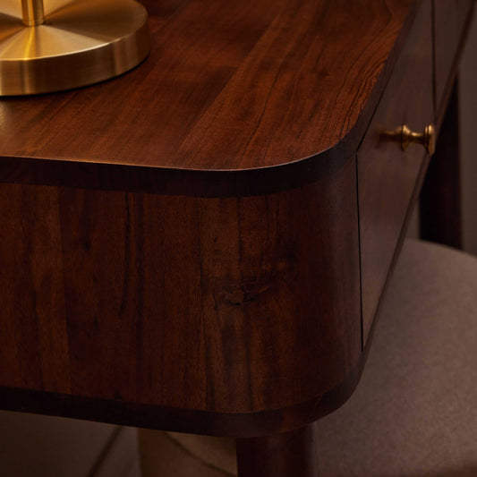 Avery Acacia Wood Dressing Table Console - Walnut - DUSK