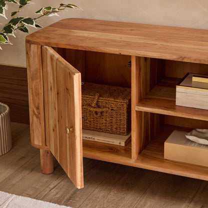 Avery Acacia Wood Tv Unit for TVs up to 50" - Natural - DUSK