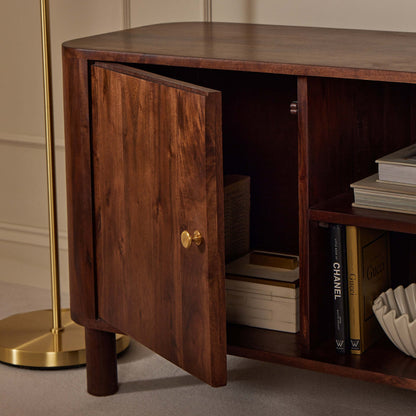 Avery Acacia Wood Tv Unit for TVs up to 50" - Walnut - DUSK