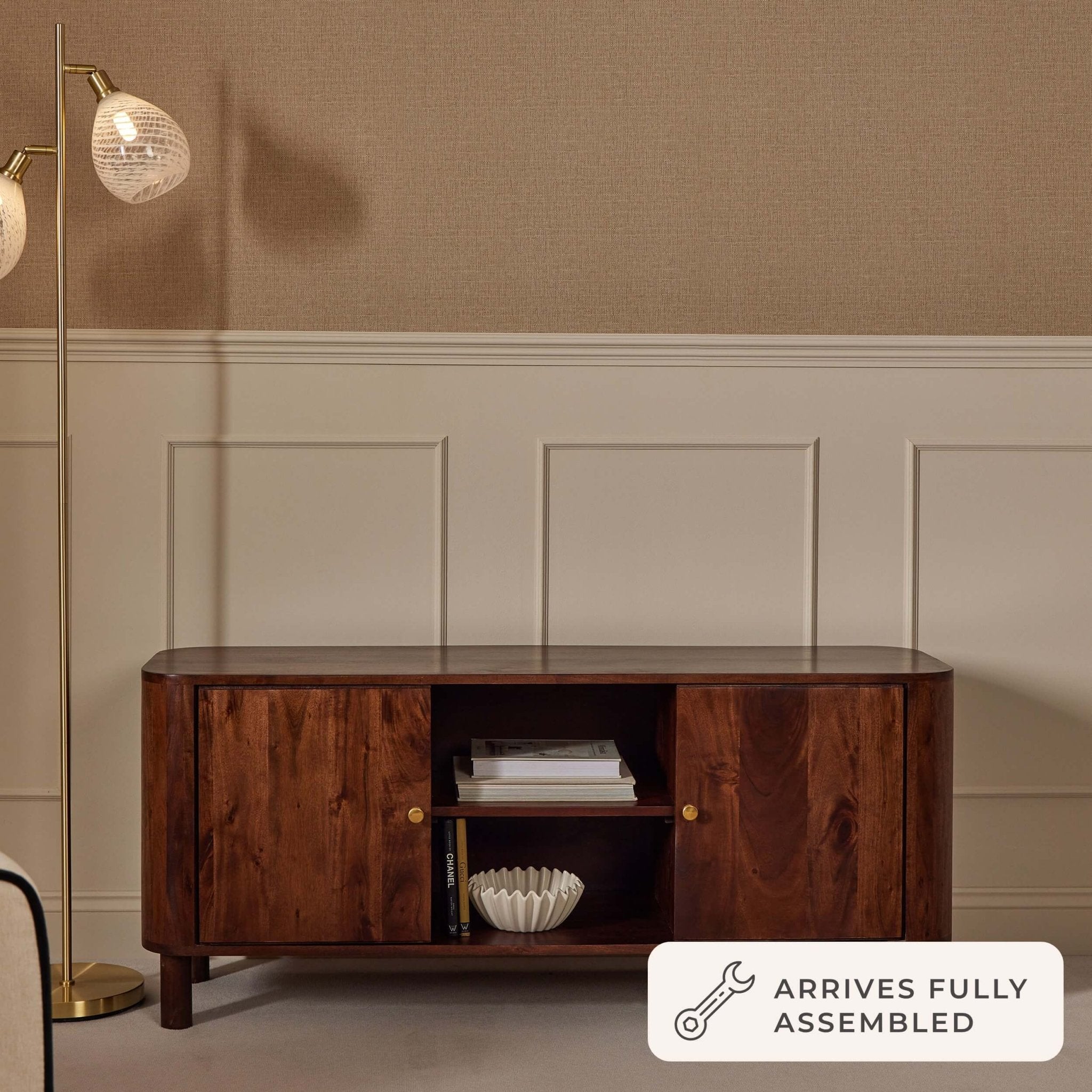 Avery Acacia Wood Tv Unit for TVs up to 50