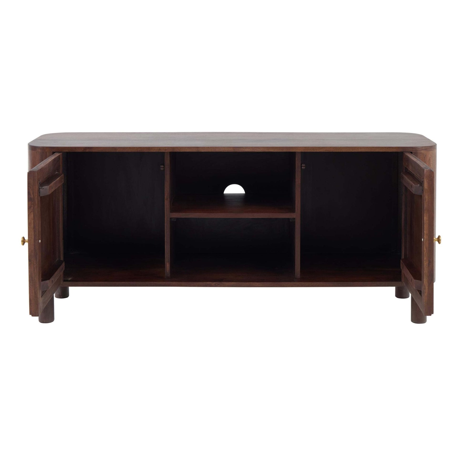 Avery Acacia Wood Tv Unit for TVs up to 50" - Walnut - DUSK