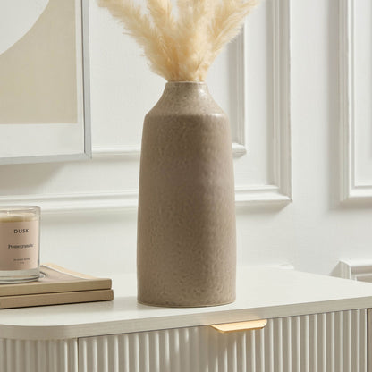 Azalea Matt Effect Vase - Taupe - DUSK