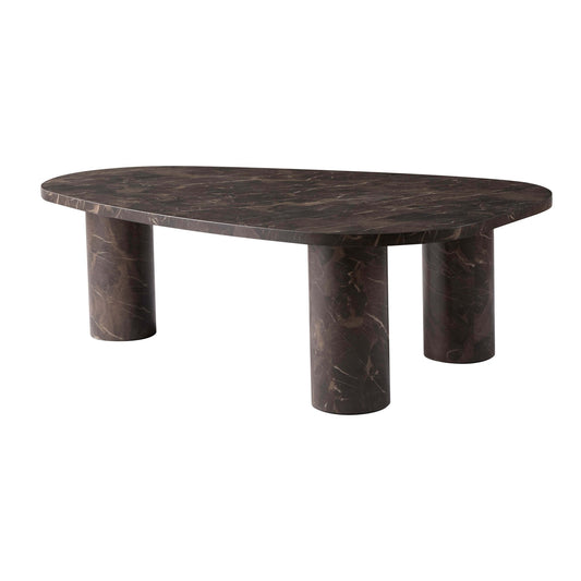 Azra Nesting Coffee Tables - Brown Marble Effect - DUSK
