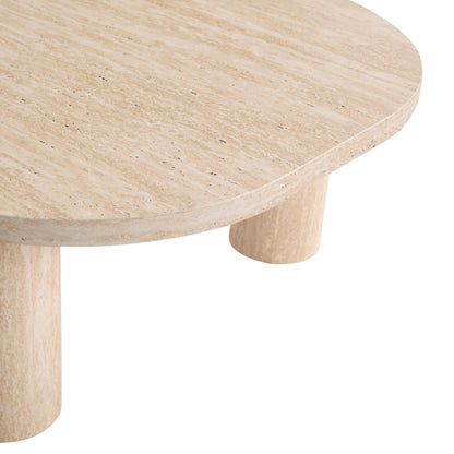 Azra Nesting Coffee Tables - Travertine Marble Effect - DUSK