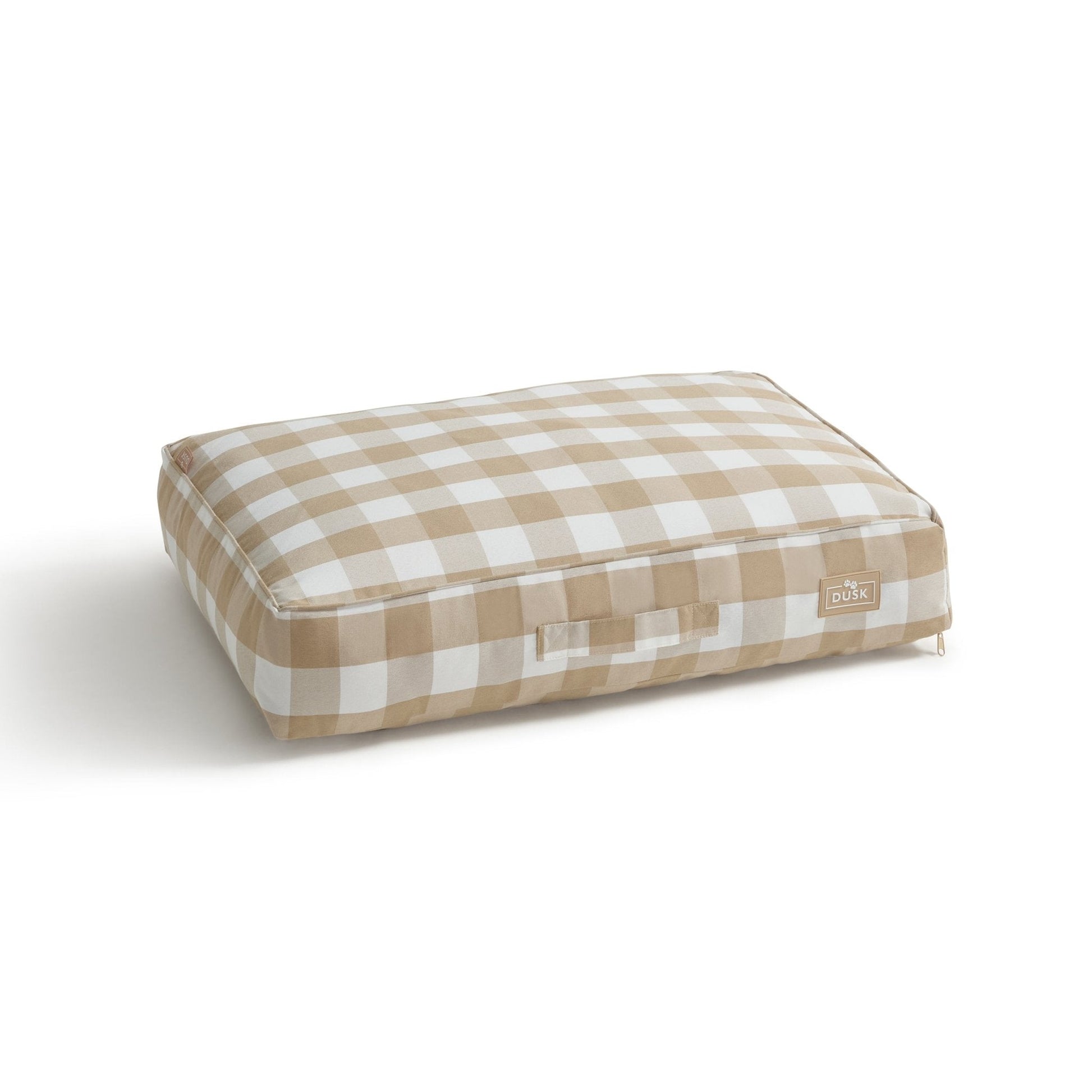 Bailey Pillow Dog Bed - Natural Gingham - DUSK