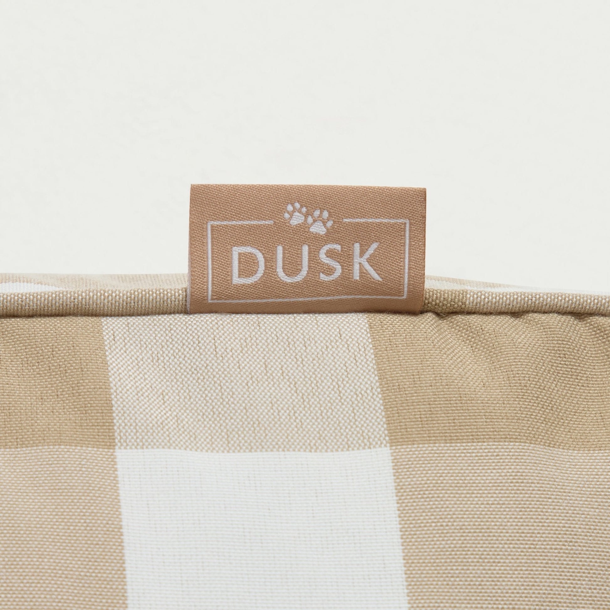 Bailey Pillow Dog Bed - Natural Gingham - DUSK