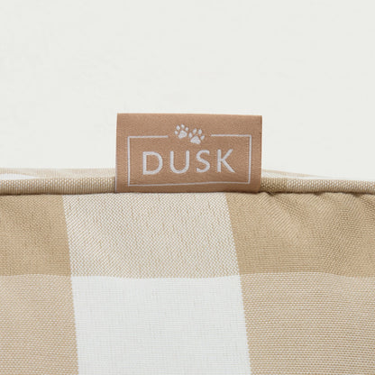 Bailey Pillow Dog Bed - Natural Gingham - DUSK